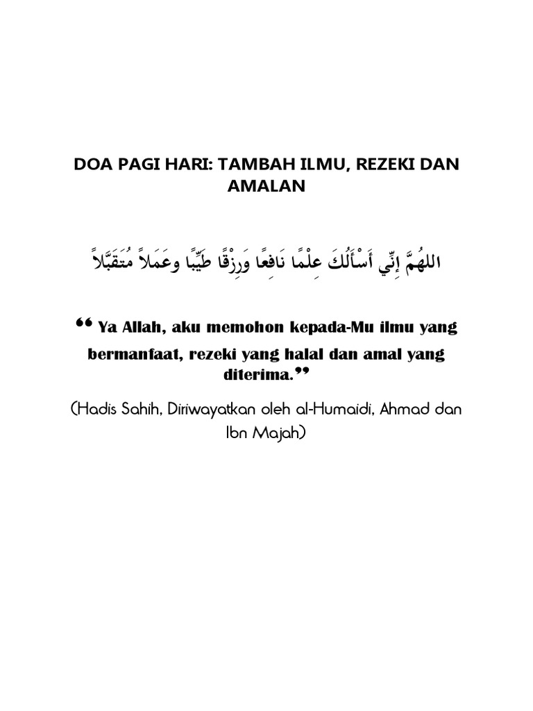 Doa mohon rezeki yang halal.