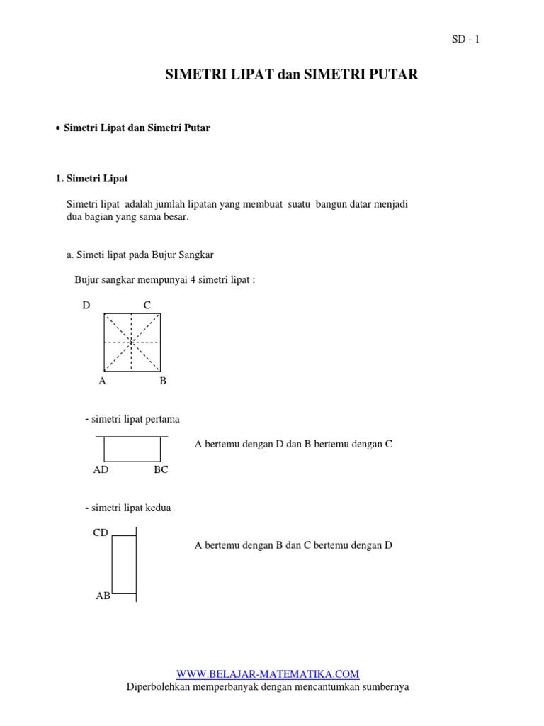 Simetri Lipat Dan Simetri Putar