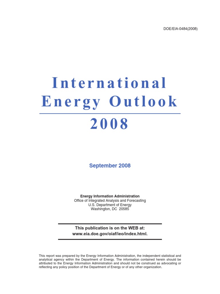 2008 International Energy Outlook Report | PDF | Exhaust Gas | World ...
