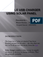 Portable Usb Charger Using Solar Panel