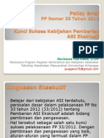 Policy Brief_kunci Sukses Pp 33 Tahun 2012_pemberian Asi