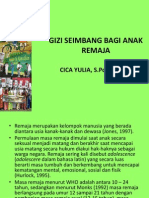 Gizi Seimbang Bagi Anak Remaja