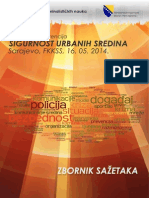 Konferencija "Sigurnost Urbanih Sredina" - Zbornik Sažetaka