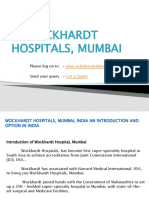 Wockhardt Hospitals, Mumbai, India An Introduction and Option in India