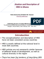 Conceptualization and Description of HRD in Ghana