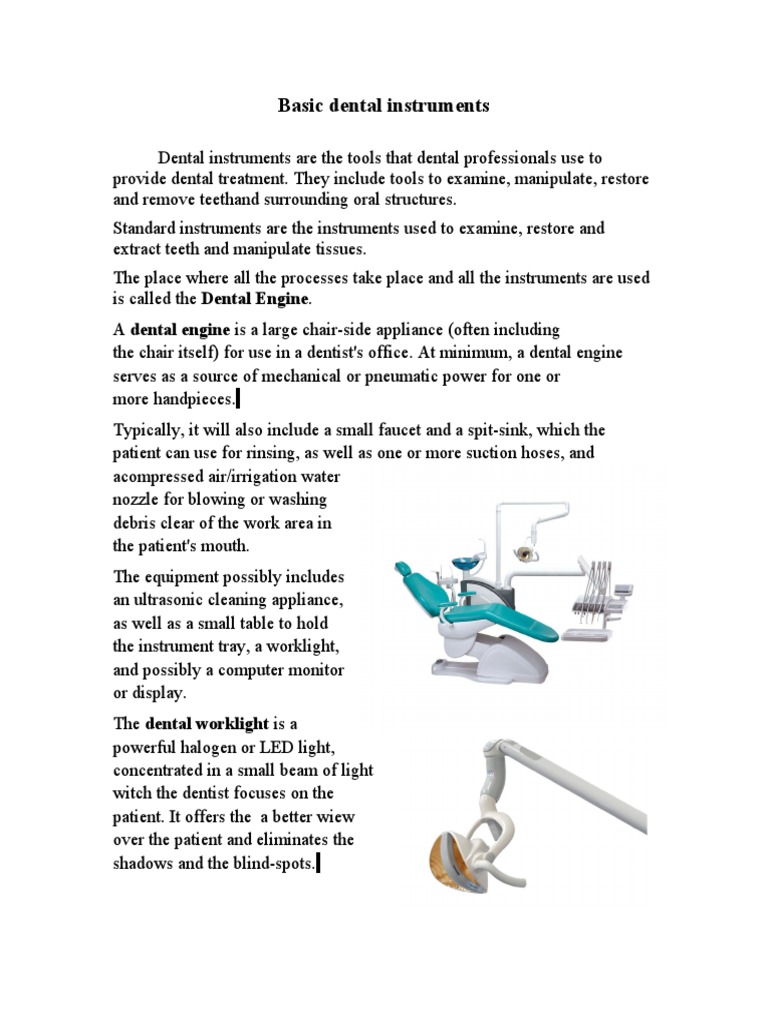 Basic Dental Instruments Dentistry Mouth