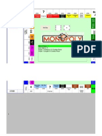 Monopoly board game document with player positions and property transactions