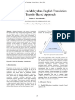 Relative Study On Malayalam English Translation Using Transfer Based Approach PDF