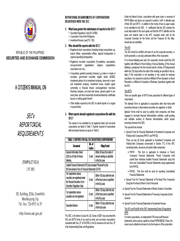 Definition reportorial requirements picture