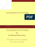 Preposiciones de Tiempo