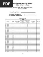 Form Penilaian Tahfidz