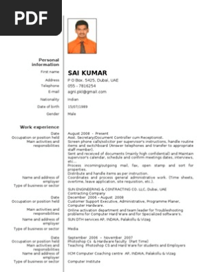 Professional CV