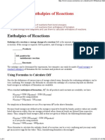 Enthalpies of Reaction