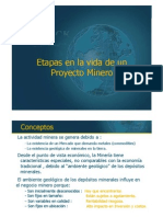 Etapas de Vida de Un Proyecto Minero