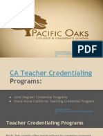 CA Teacher Credentialing - Pacific Oaks College