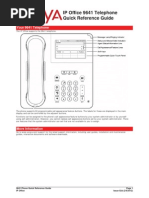Avaya 9641 Telephone Quick Reference Guide