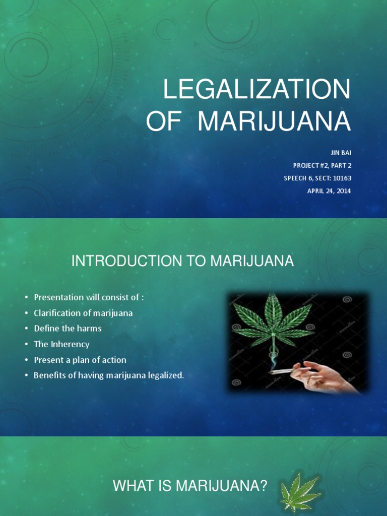 legalizing marijuana position paper