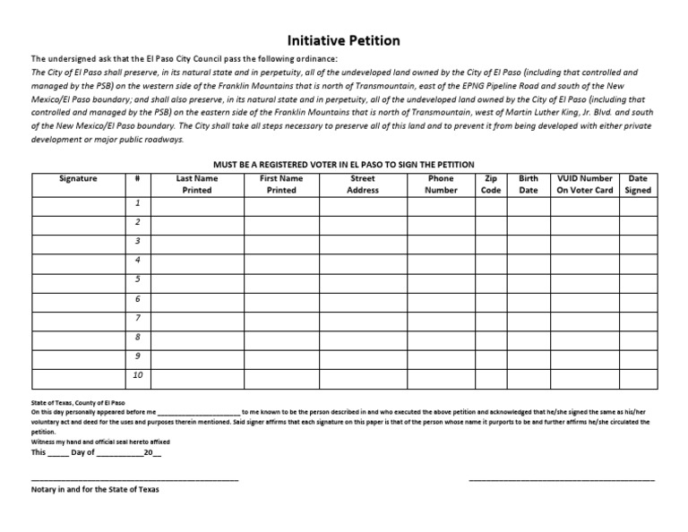 2014 Initiative Petition | PDF