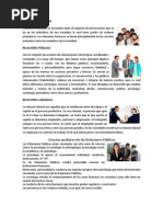 RELACIONES HUMANAS Ciencias Auxiliares de Las Relaciones Públicas BUENA OPINION PUBLICA