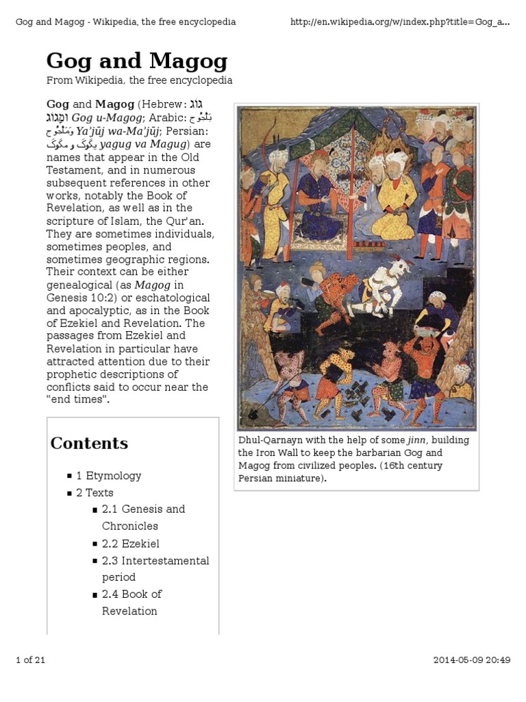 Gog and Magog PDF Religion And Belief Torah
