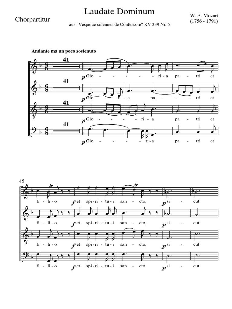 Laudate Dominum - MOZART | PDF