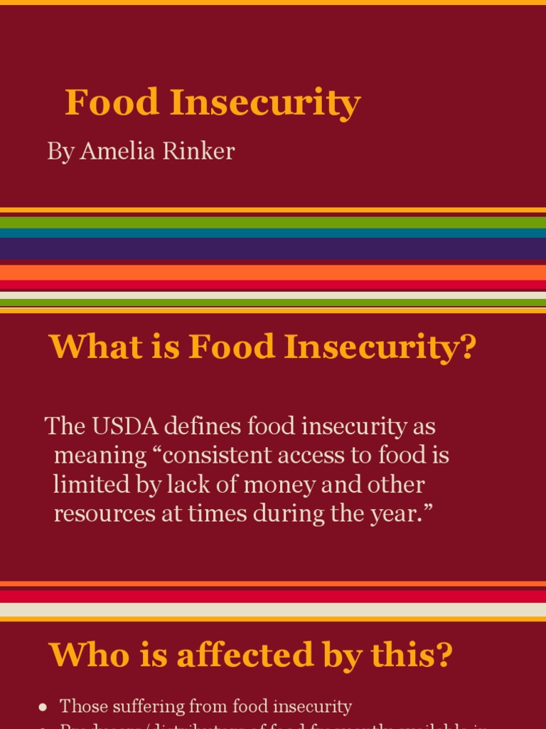 What Is Food Insecurity Means