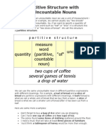 Partitive Structure With Uncountable Nouns