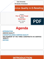 Measuring Service Quality of E-Retailing