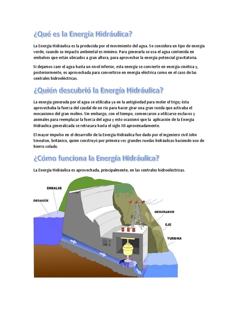 Qué Es La Energía Hidráulica PDF