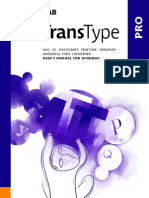 Product Manual for Transtype Pro 3
