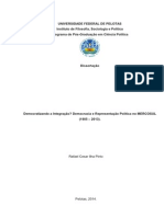Democratizando a Integração_ Democracia e Representação Política No MERCOSUL (1985 - 2013)
