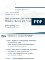 USP Validation and Verification General Chapters Meeting Recap