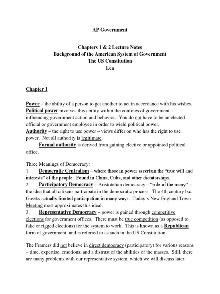 sample ap government essays