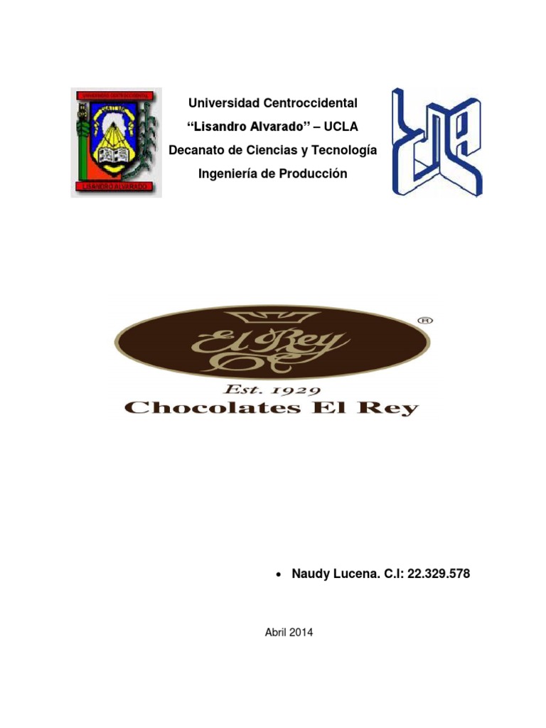Chocolates El Rey Chocolate Alimentos