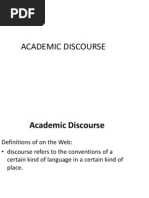 Academic Discourse