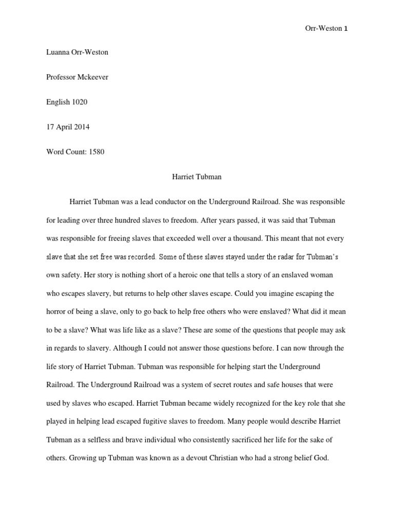 Harriet tubman essay 34 image
