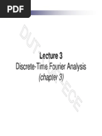 Discrete-Time Fourier Analysis Discrete-Time Fourier Analysis