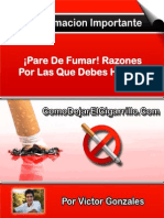 ¡Pare de Fumar! Razones Por Las Que Debes Hacerlo