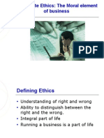 Corporate Ethics: The Moral Element of Business