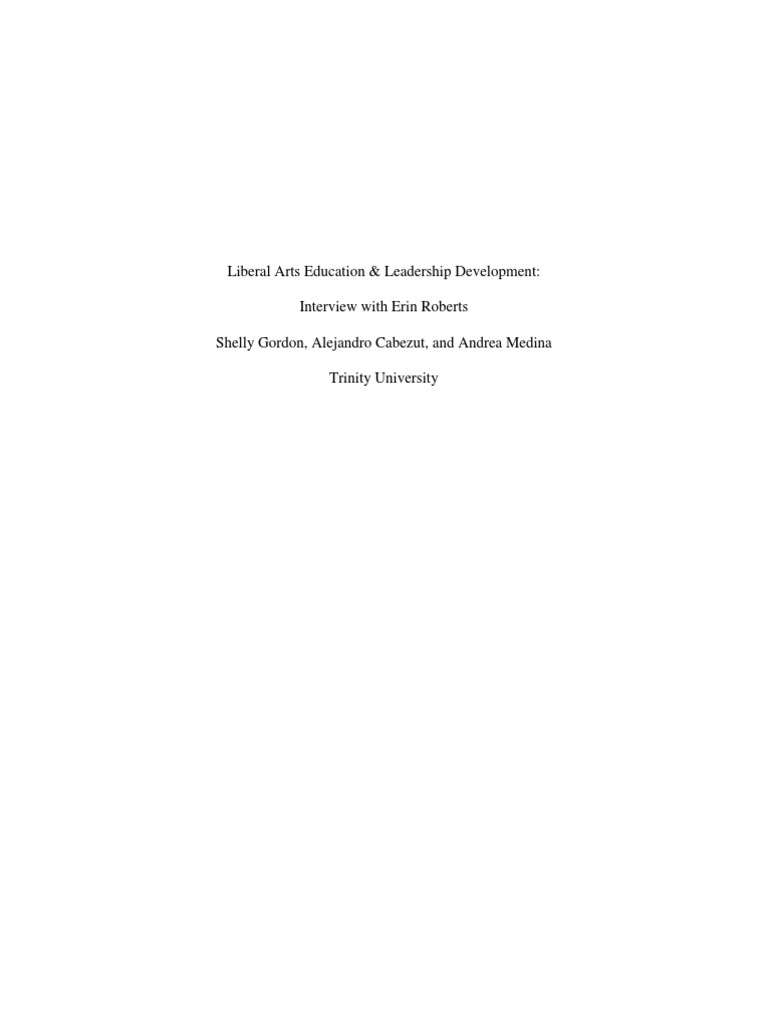 Leadership in Liberal Arts Education | PDF | Leadership | Applied ...