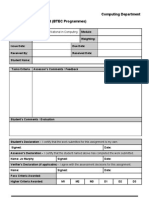 HND Professional Development 2009 Ass1 Front Sheet