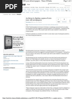 Digitize 200 Yr Old Papers