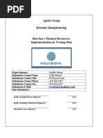 Apollo Group Riordan Manufacturing: Riordan's Human Resources Implementation & Testing Plan