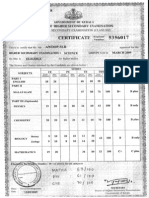 Kerala State Mark Sheet 2009 Sample Calculation