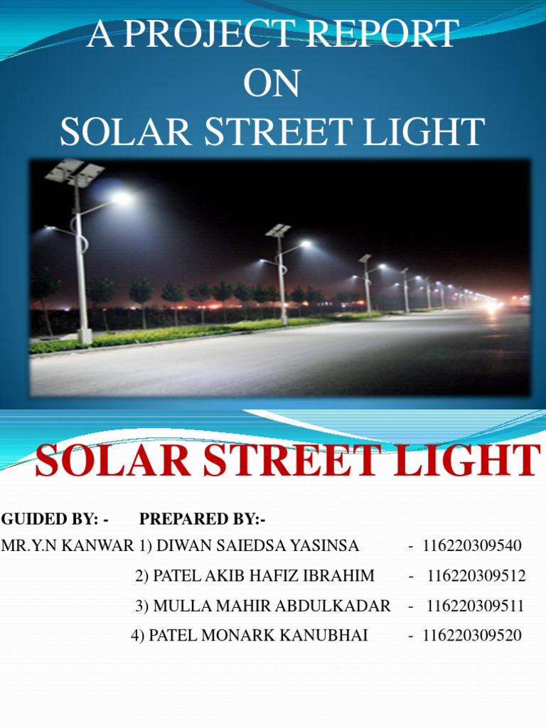 literature review on solar street light pdf