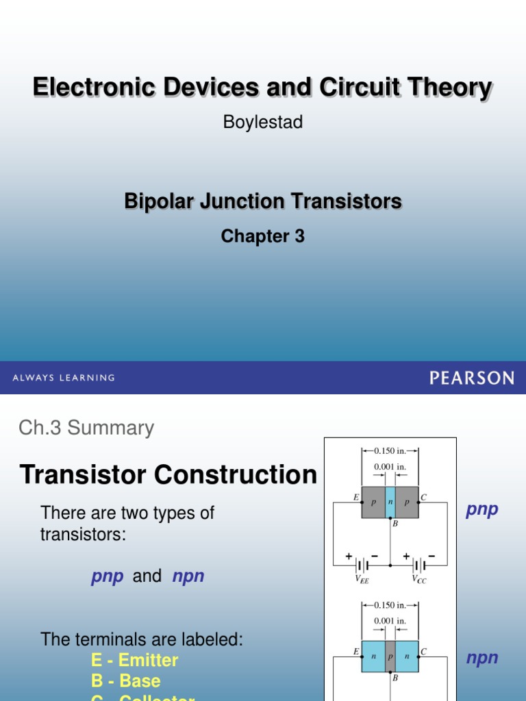 Electronic Devices and Circuit Theory: Bipolar Junction Transistors ...