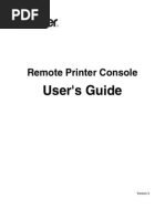 Brother RemotePrinterConsole User's Guide