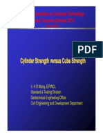 5 Cylinder Strength Versus Cube Strength