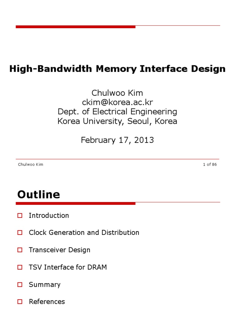 High-Bandwidth Memory Interface Design | PDF | Dynamic Random Access ...