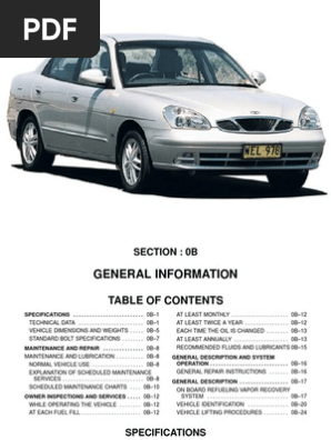 1998 2001 Daewoo Nubira Service Manual Internal Combustion Engine Engine Technology